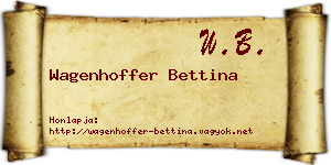 Wagenhoffer Bettina névjegykártya