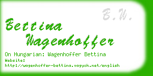 bettina wagenhoffer business card